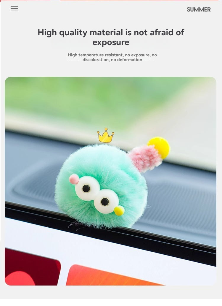 Hairball little monster car decoration creative cute doll