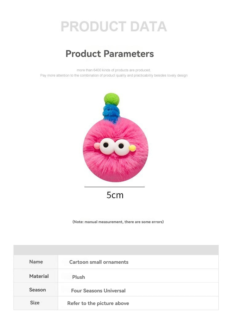 Hairball little monster car decoration creative cute doll