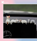 Super cute snooze cat car screen small decoration