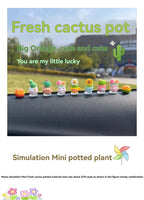 Cute simulation flower car decoration cactus