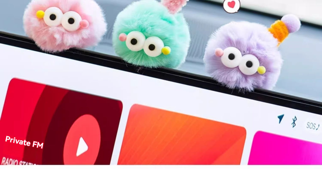 Hairball little monster car decoration creative cute doll