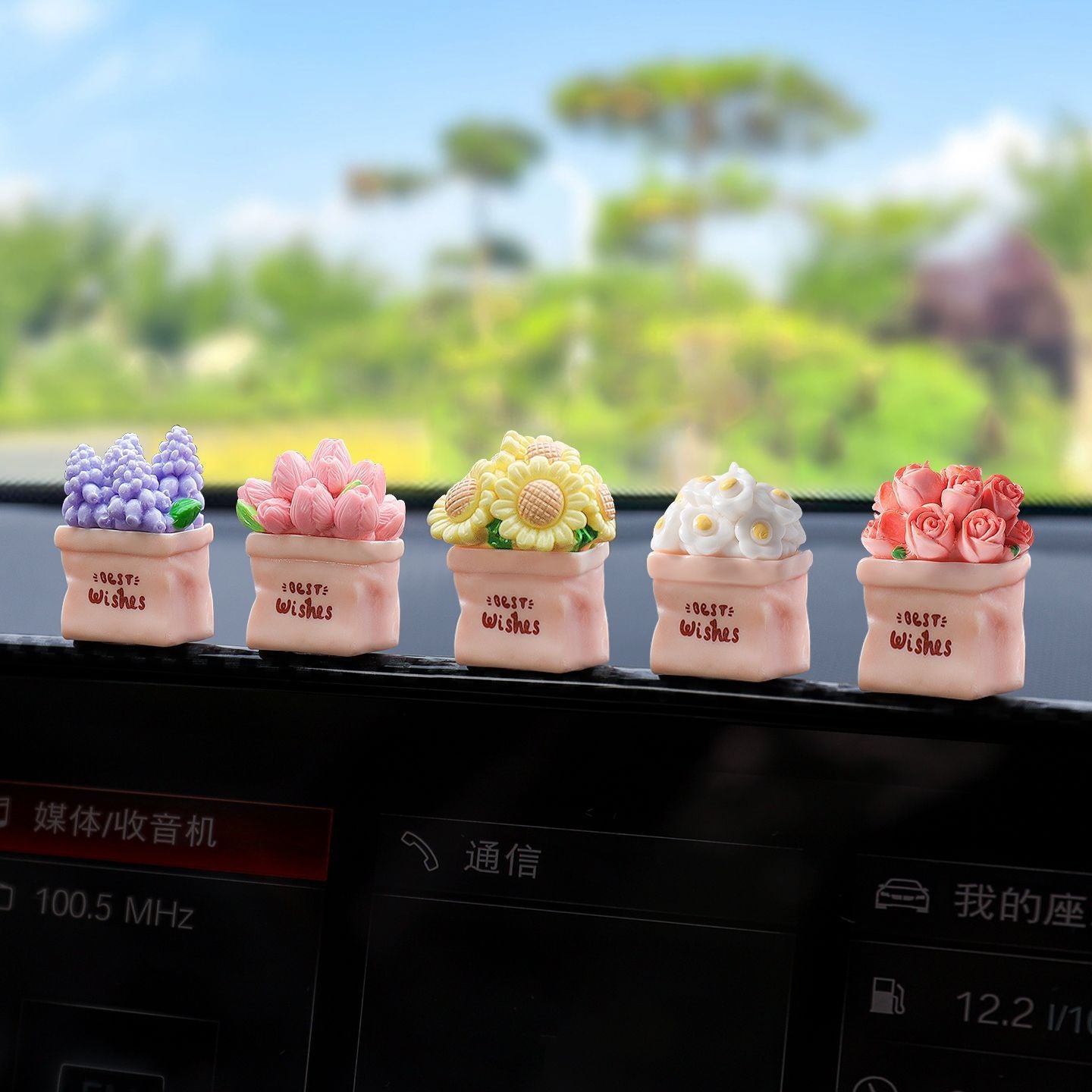 2025 new center console healing series potted plants