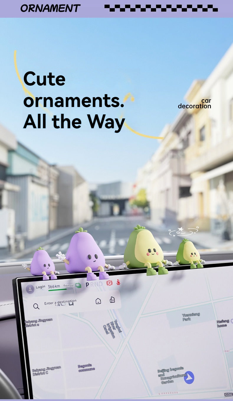 Car accessories ornaments car center console eggplant