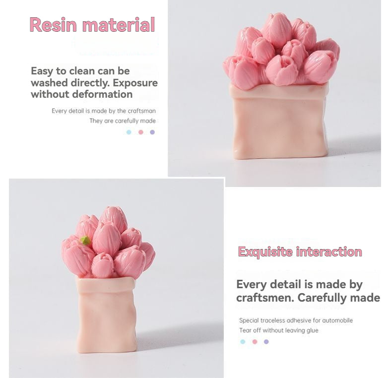 2025 new center console healing series potted plants