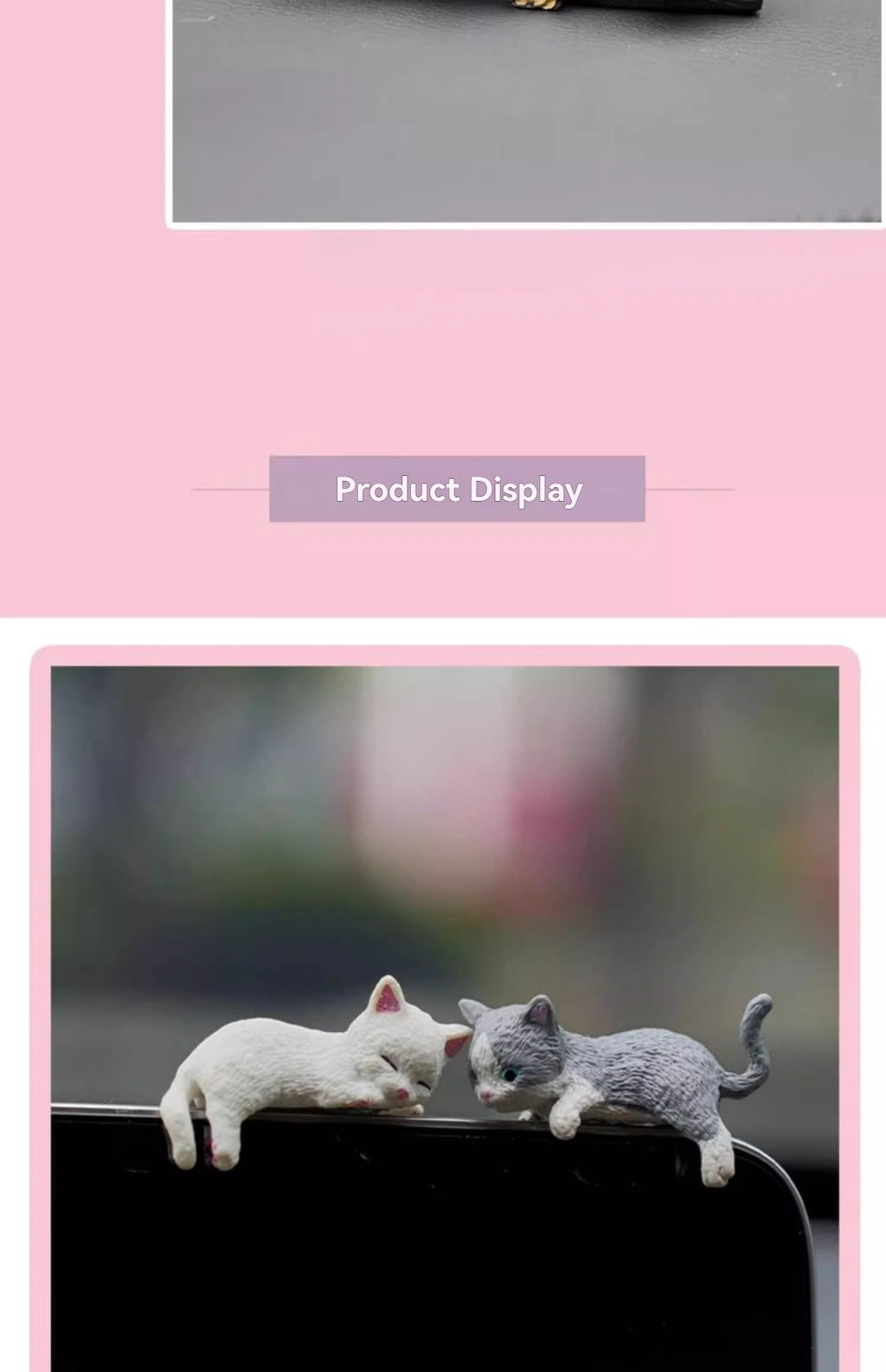 Super cute snooze cat car screen small decoration