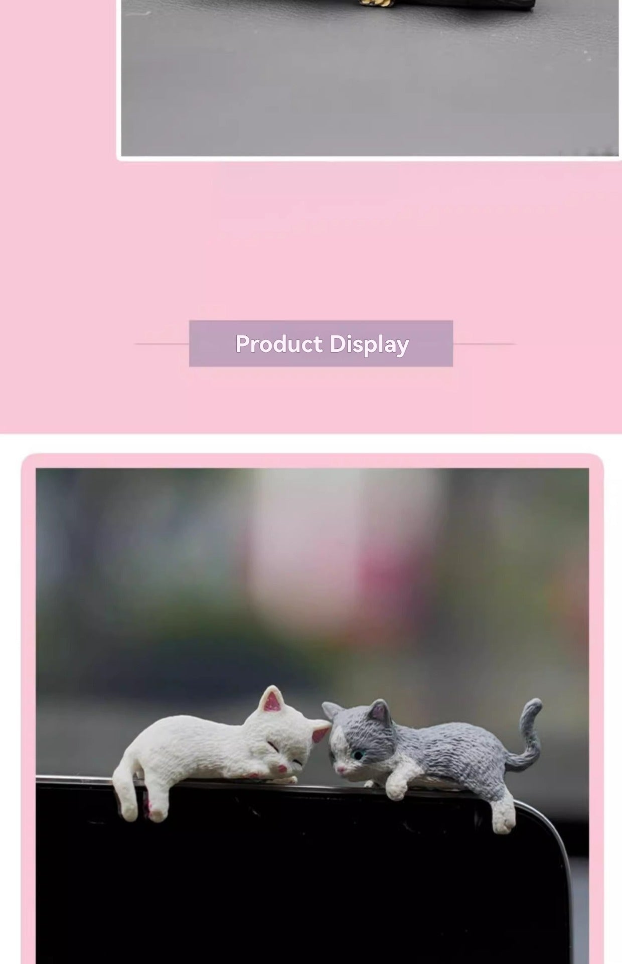 Super cute snooze cat car screen small decoration