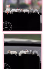 Super cute snooze cat car screen small decoration