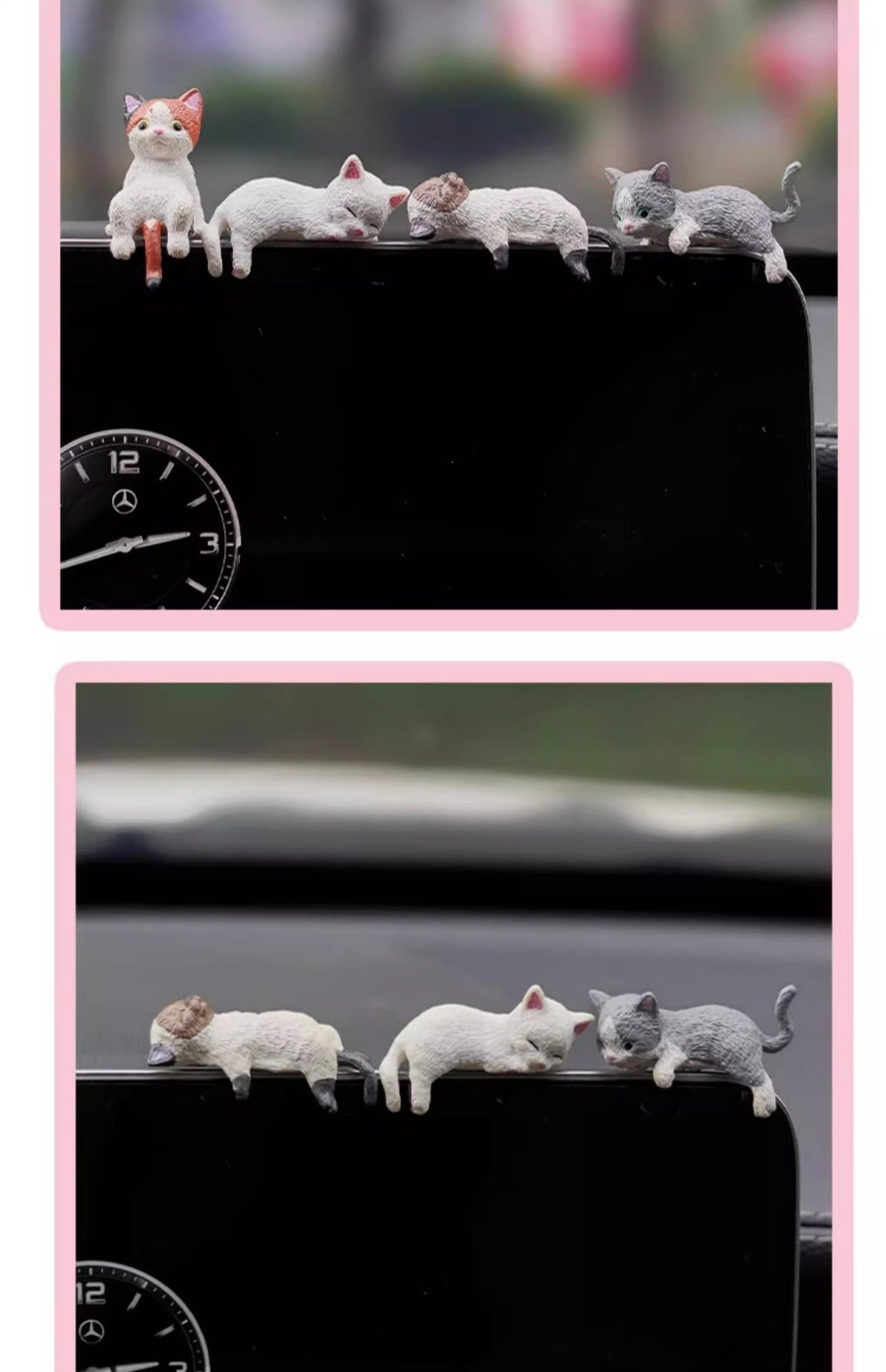 Super cute snooze cat car screen small decoration