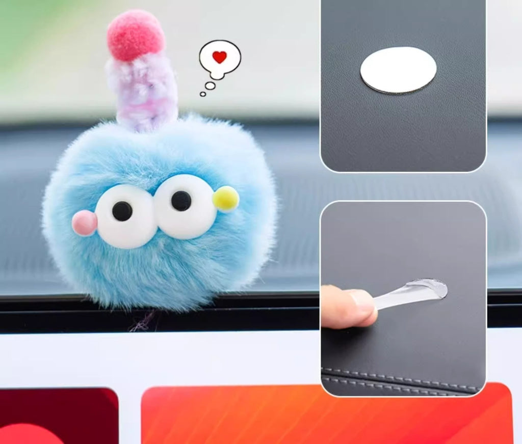 Hairball little monster car decoration creative cute doll